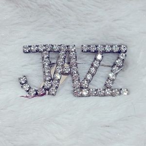 Rhinestone “Jazz” Glitz Brooch - New Vintage Silver